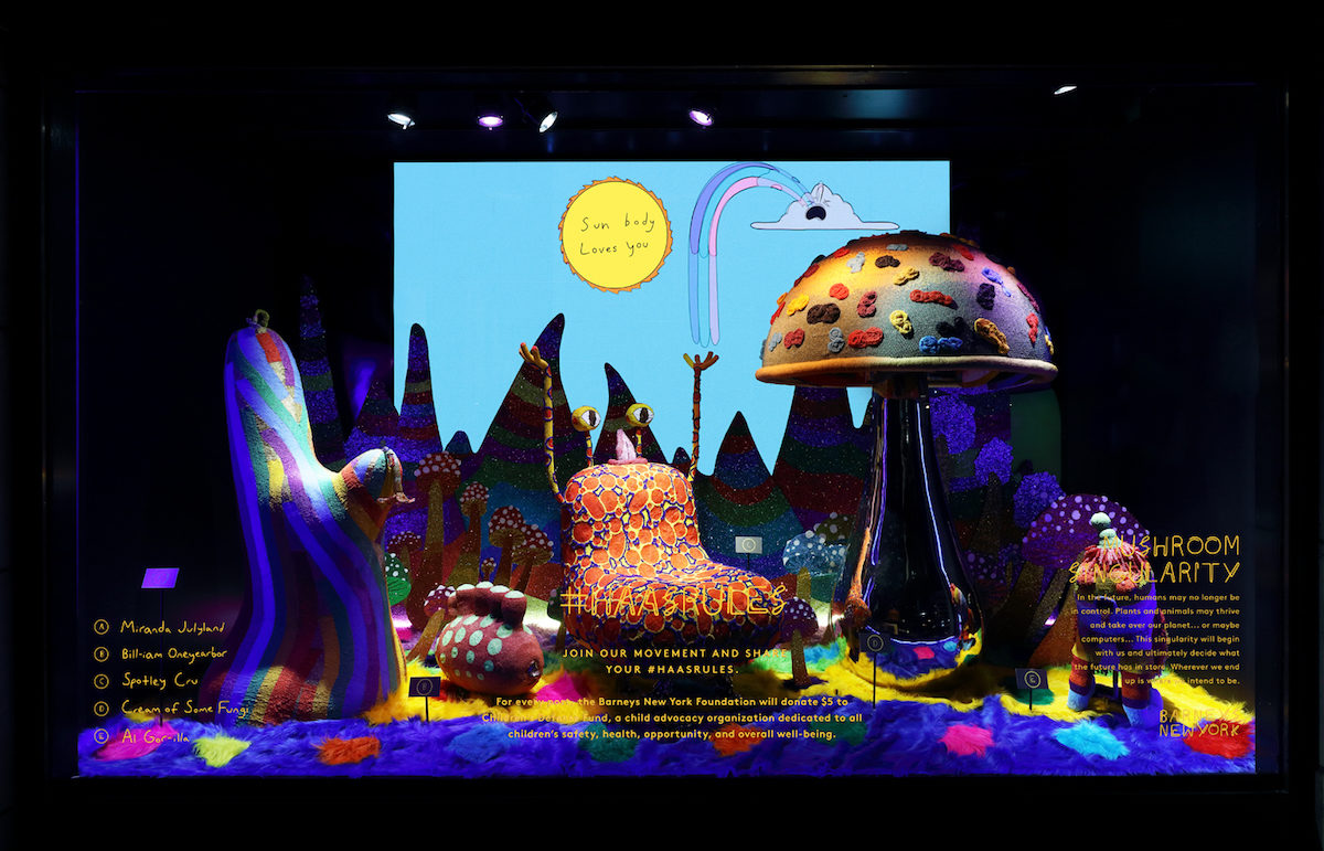 Barneys 2017 Window 4 — Mushroom Singularity